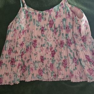 Forever 21 gathered floral blouse